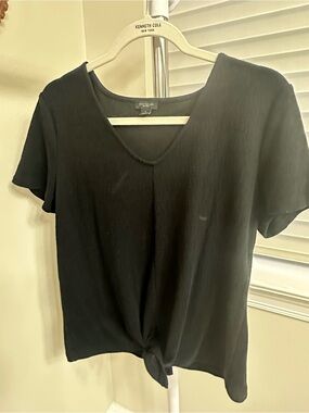 Jet Black, V neck, Loft Top, L